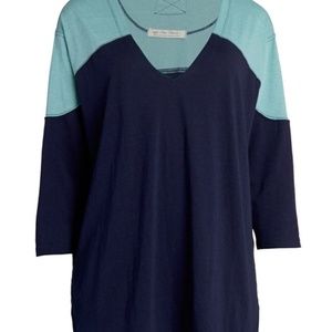 Free People Major Leagues T-Shirt Blue Teal NWT